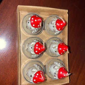 Hedgehog tea lights 1 set great for favors
